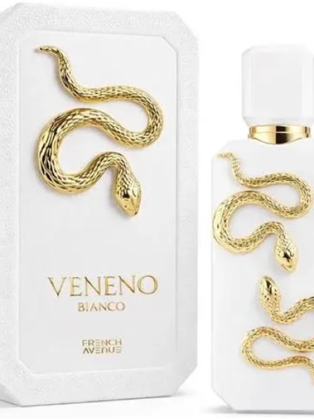 Veneno Bianco Perfume Bottle with Gold Snake Detail